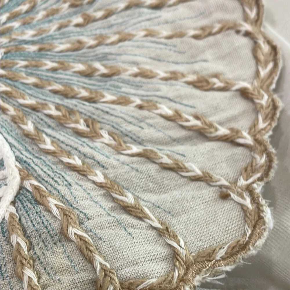 Pier 1 Coastal Embroidered Table Runner - Cream and Blue - Picture 9 of 10